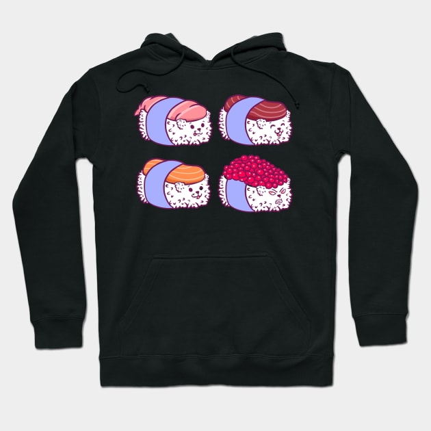 Sushi cat Hoodie by Illustrasikuu